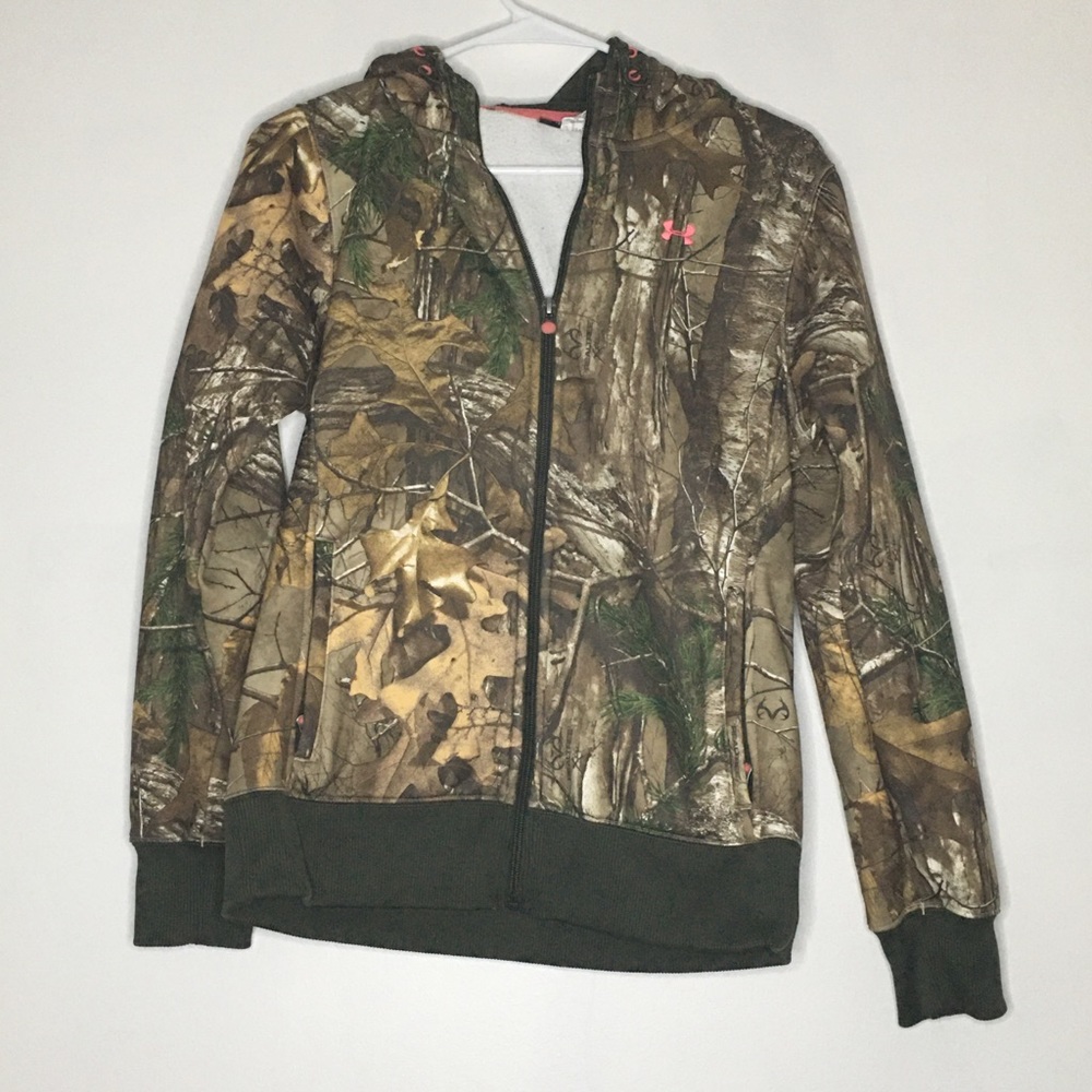 UNDER ARMOUR CAMOUFLAGE ZIP UP HOODIE